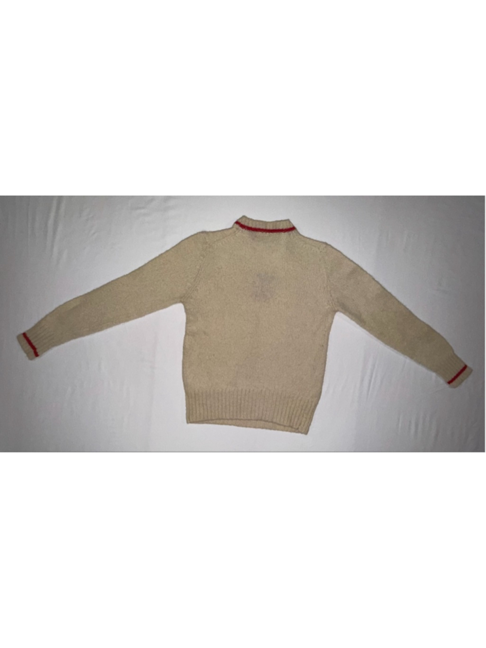 Jade Youth Girl Wool Shetland Apple Sweater Cream Cottagecore Retro VTG Novelty - Picture 3 of 9